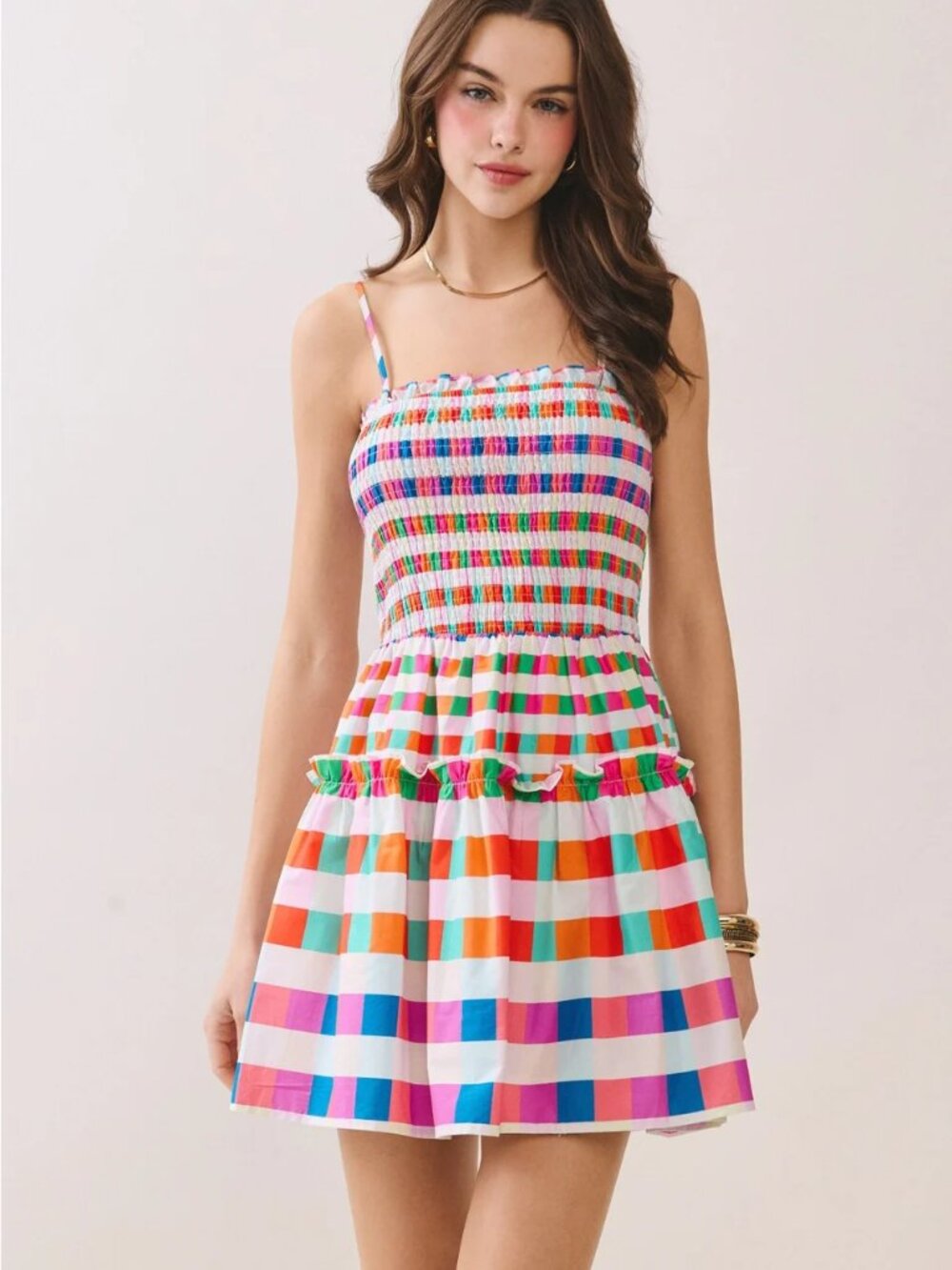 TCEC Life Of The Party Smocked Mini Dress